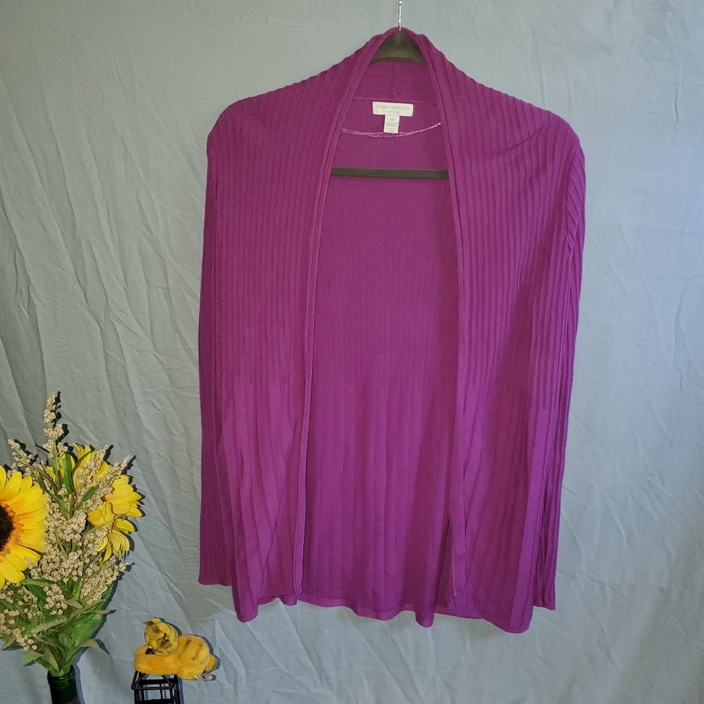 Charter Club Cardigan Purple Size Petite